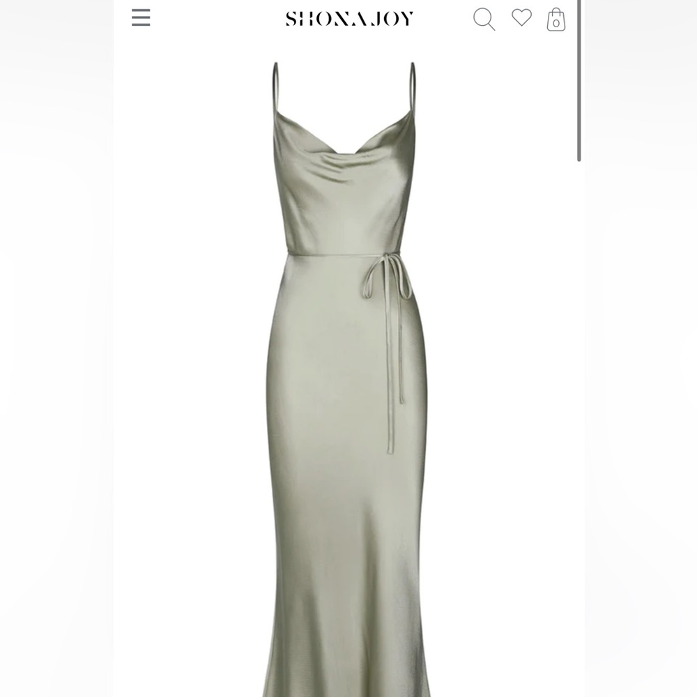 BRAND NEW Shona Joy LA LUNE BIAS COWL MIDI DRESS - SAGE DRESS